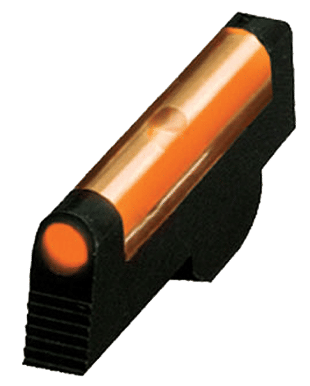 Orange fiber optic front sight from HIVIZ for Smith and Wesson L Frame revolvers.